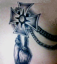 тату георгиевский крест на груди отрицаловские татуировки